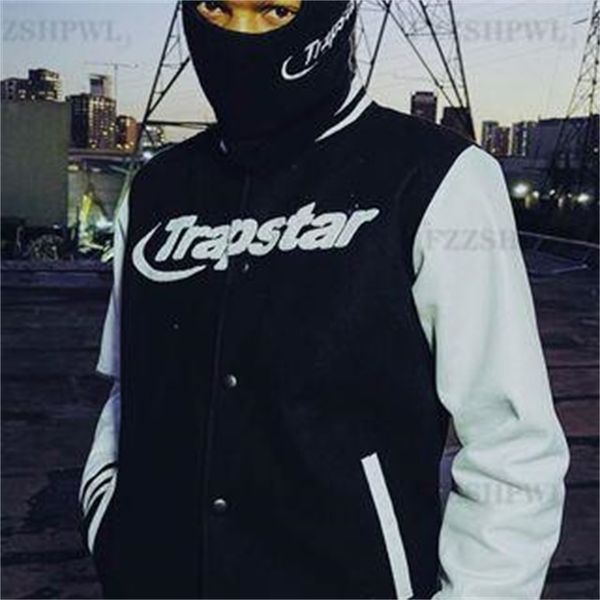 

men's jackets men clothes retro letter trapstar printed jackets coats men's clothing street baseball uniform couple casual loose s, Black;brown