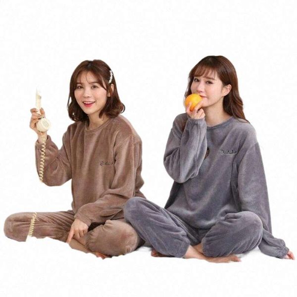 

men's thermal underwear pyjamas women animal pajamas set winter thick warm flannel pijamas mujer sleepwear anime home night wea y26m#, Black;white