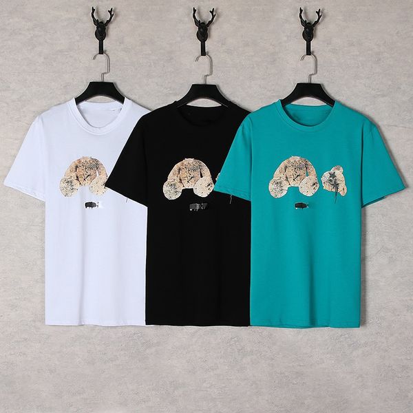 

t shirts designers cotton short-sleeved fashion men and women tee bear print 20 styles 2022 men's summer t-shirt couple models, White;black