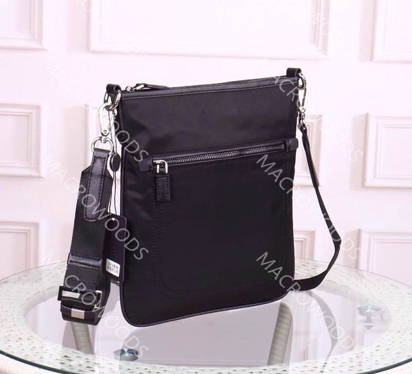 

designer men messenger bag business manhandbagwaterproof material shoulder bag crossbody luxury manhandbag cell phone pocket triangle logo m
