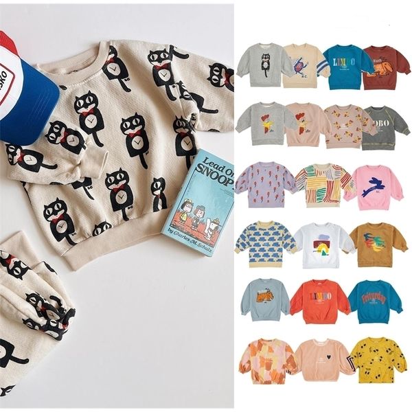 

pullover kids sweatshirts bc brand autumn winter boys girls cute cartoon print sweaters sweatshirts baby toddler cotton pullover 220924, Blue