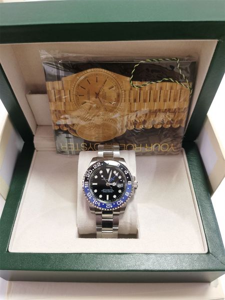 

zp mens watches gmt ii-126710 batman 40mm ceramic bezel luxury men mechanical automatic movement wristwatches with original box paper, Slivery;brown