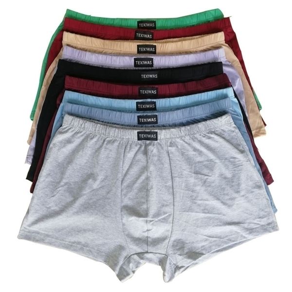 

underpants 100% cotton big size underpants men's boxers plus size large size shorts breathable cotton underwear 5xl 6xl 4pcs/lot 220926, Black;white