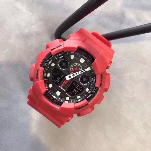 

watch ga100 designer retro watches classic men women sports digital led designer waterproof student, Slivery;brown