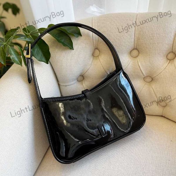 

bright leather shoulder bag designer simple advanced fashion for women classic famous brand shopping purses 220201