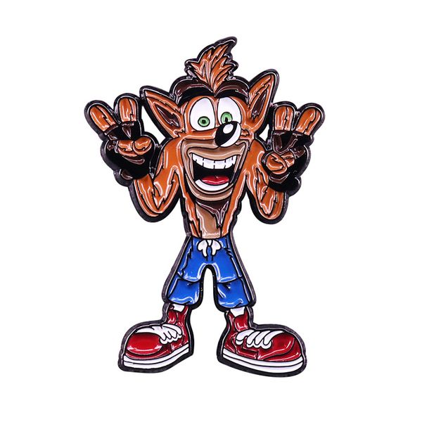 

wolf hard enamel pins women men badge backpack collar lapel fashion jewelry, Blue