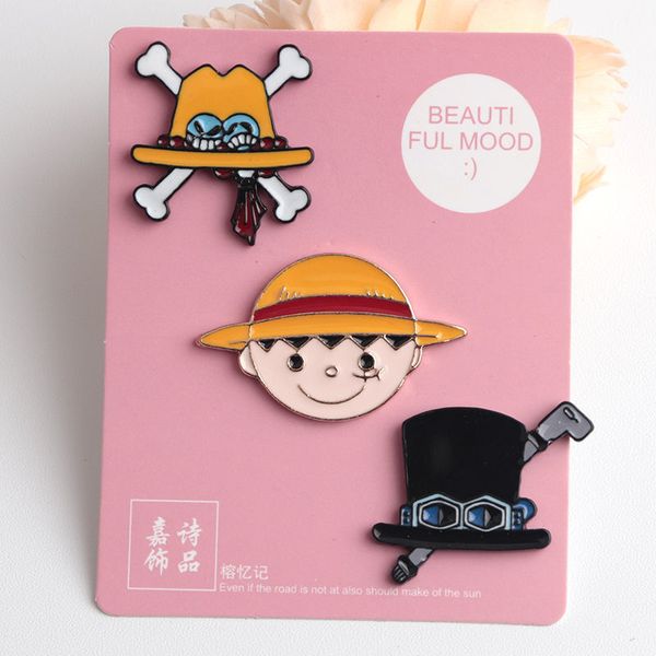 

cute anime movies games hard enamel pins collect metal cartoon brooch backpack hat bag collar lapel badges women fashion jewelry one piece b, Blue