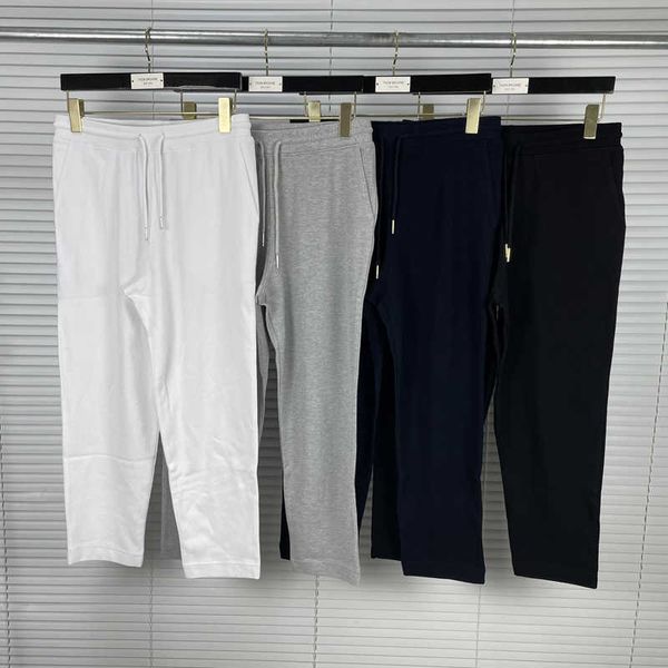 

2022 fashion tb thom brand sweatpants men women 100% cotton casual sports trousers spring autumn jogger track ankle-length pants, White;black