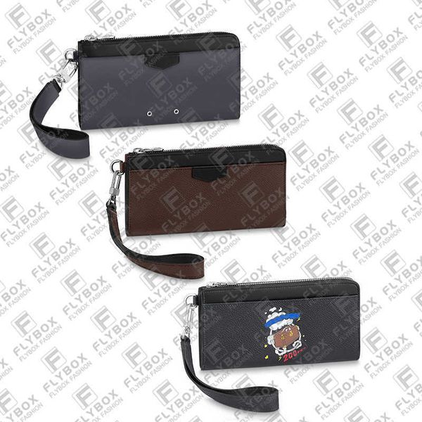 

men designer luxury fashion casual zippy dragonne wallet coin purse key pouch 5a n60379 m69407 credit card holder fast, Red;black