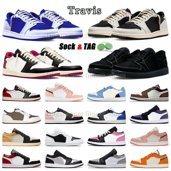 

2023 boots new tvs 1s basketball shoes jumpman 1 low travis dark green reverse mocha brown suede sail black phantom designer skate flats sne