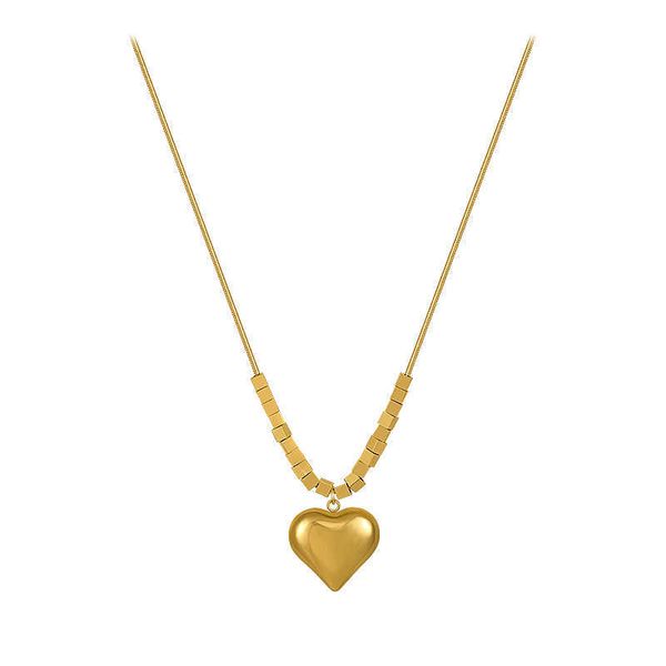 

Non Fading Stainless Steel Heart Pendant Necklace Daily Outfit Women's Fashion Jewelry Wedding Party Unusual Accessories For Girls