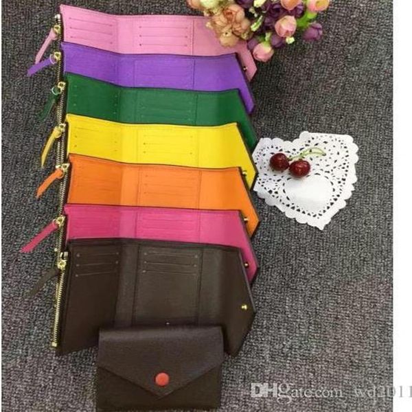 

women man with box leather multicolor short designer wallet card holder classic zipper pocket victorine297c, Red;black