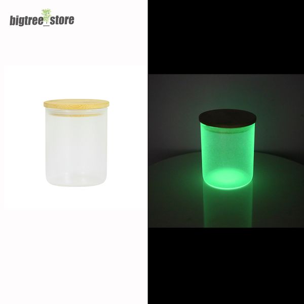 

10oz sublimation blanks glass candle jar glow in the dark glass beer mugs for making candles candle containers with bamboo lids diy