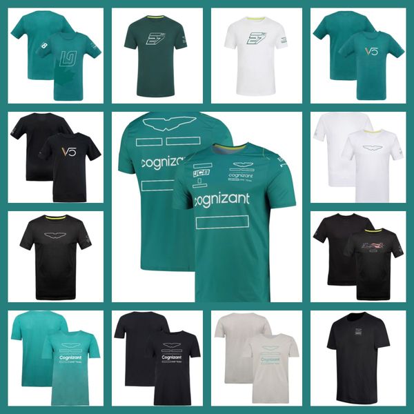 

f1 formula one short-sleeved t-shirt 2022f1 team racing suit round neck tee summer fan half-sleeve custom plus size official same style
