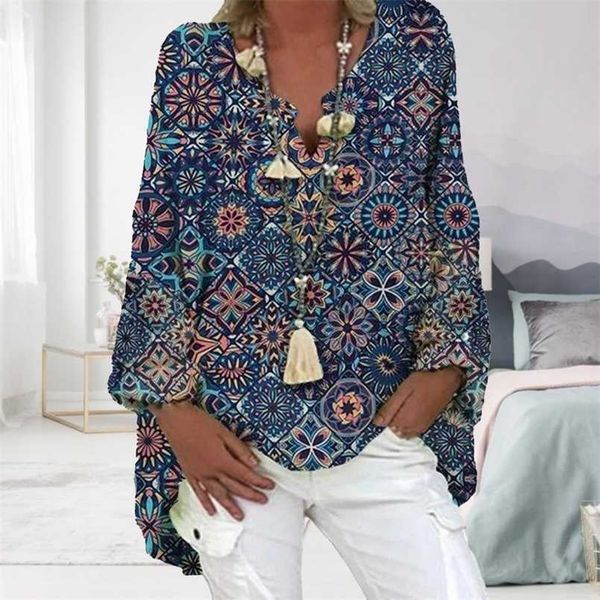 

women's blouses shirts spring summer vintage leisure blouse shirts women casual long sleeve pullover vneck streetwear blusa 220923, White