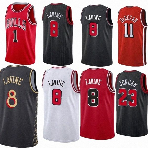 

men basketball michael 23# rose 1# lavine 8# derozan 11# ball 2# caruso 6# jersey 21-22 newson 75th city men's t-shirt jerseys u1ud#, Black;red