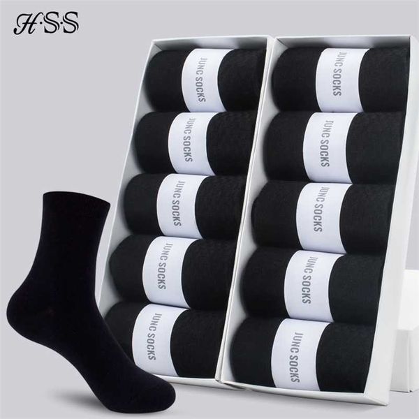 

men's socks hss brand cotton style black business men soft breathable summer winter for male plus size 6514 220923