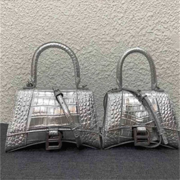 

advanced designer balenclagass crocodile hourglass bag 2022 net red leather b-button portable single shoulder messenger bag women's bag