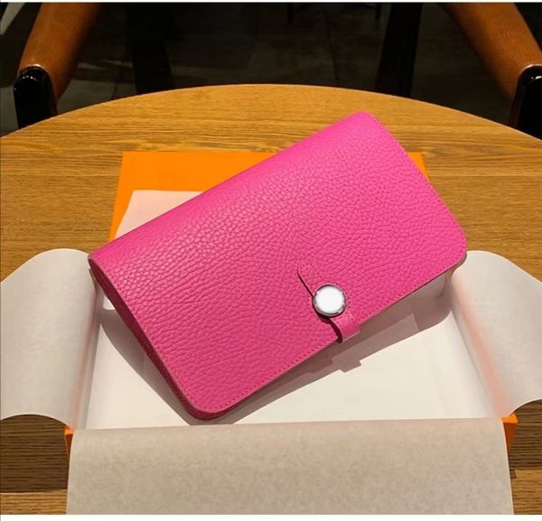

he04 designer wallets women's and men's fashion wallet for woman passport clip simple h leather luxury brand purses protective cov, Red;black