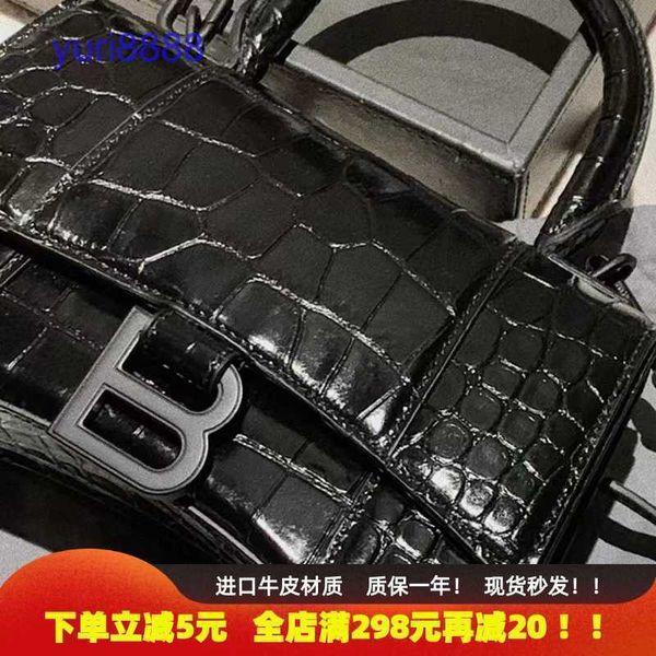 

hourglass bag balenciga shoulder bags price 2022 new hourglass bag b family high version crocodile leather wom