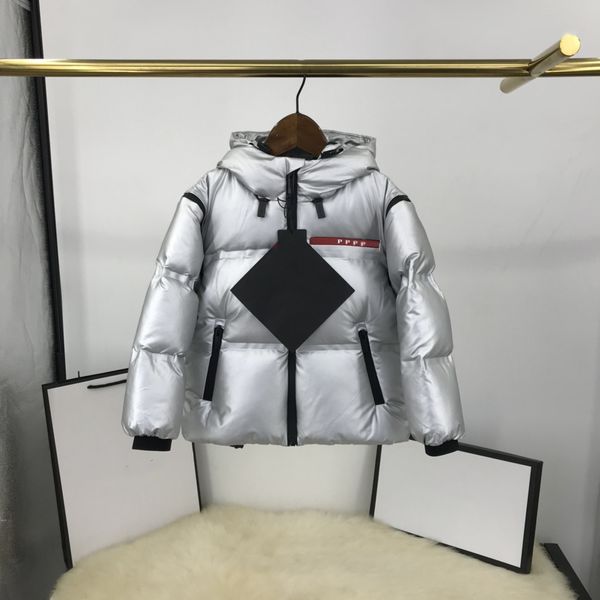

kids coats hooded baby clothes kid coat jacket thick warm outwear clothing boys girls outerwear 90% white duck down jackets sleeves are deta, Blue;gray