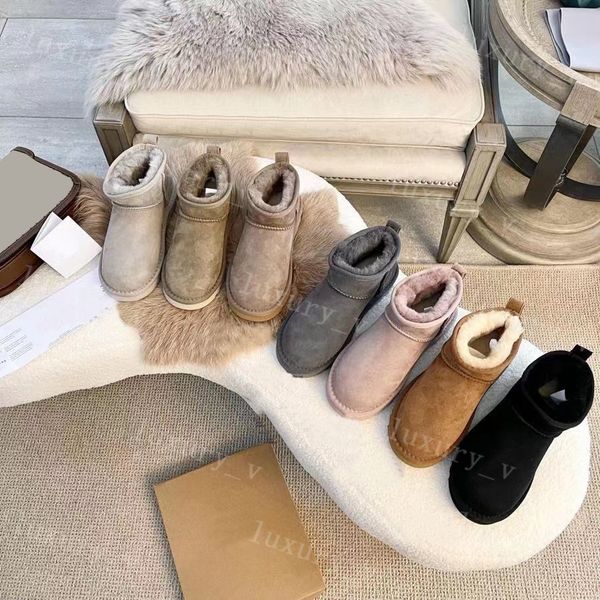 

designer boots knee half ankle boot men women cotton fabric thick heels shoes australia australian shoe fashion winter fall snow boots, Black