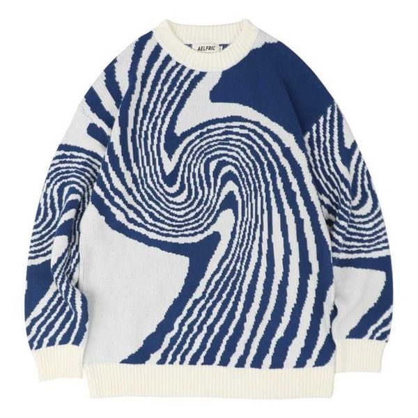 

men's sweaters lacible autumn winter men women knit harajuku loose casual knitted pullover hip hop streetwear 220923, White;black