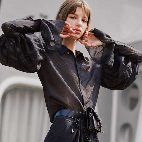 

women's blouses shirts ael retro black bishop sleeve blouse women gothic ruffle shirts loose 220923, White