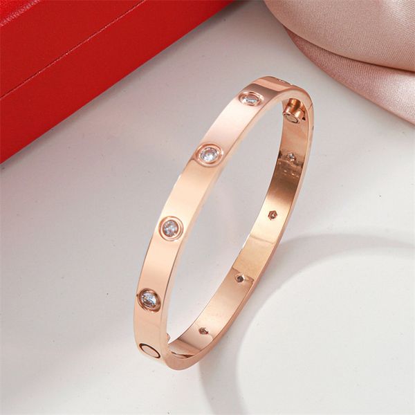 

bangle female stainless steel screwdriver love designer bracelet mens fashion couple jewelry valentine day gift for girlfriend accessories w, Golden;silver