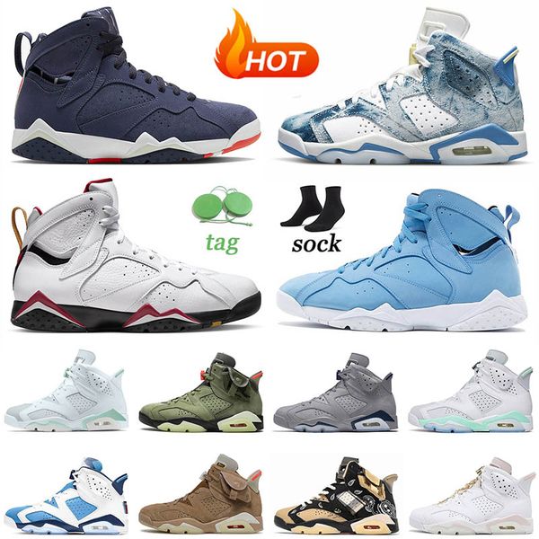 

6 6s basketball shoes for men women pantone cardinal washed denim metallic silver georgetown cactus jack electric green trainers outdoor spo, White;red