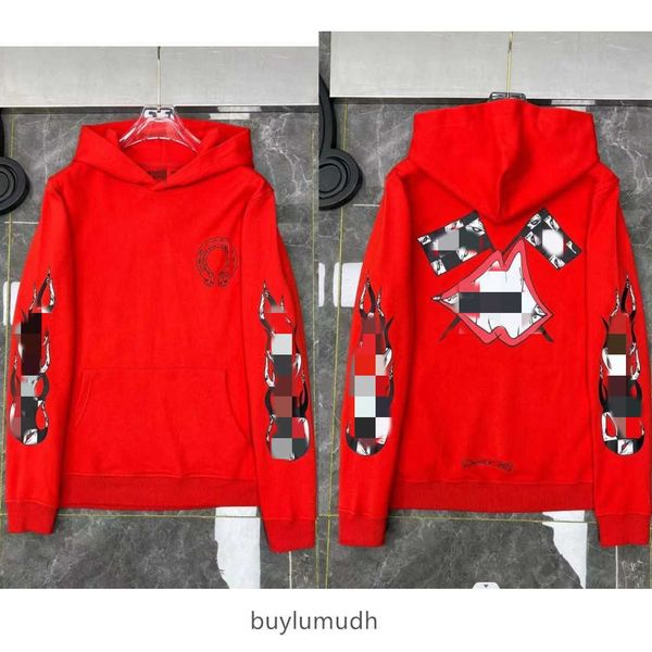 

pew8 men's hoodies sweatshirts designer luxury loose jackets hearts horseshoe cross print ch men zipper sweatshirt women coat casual f, Black