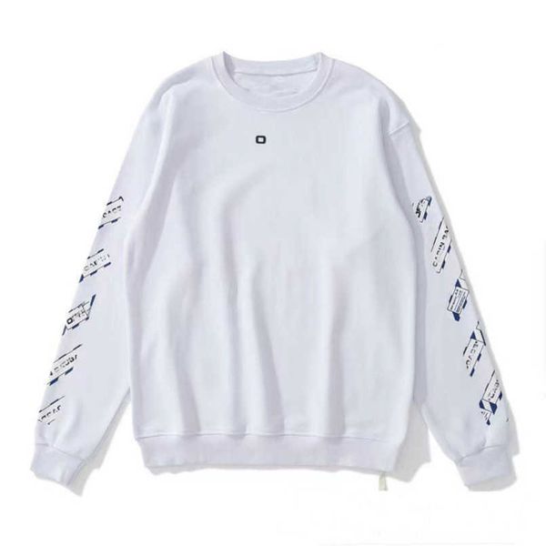 

luxury men's fashion jackets sweatshirts brand offs hoodies pullover women o-neck sweater men arrow cross letter classic print loose c, Black;brown