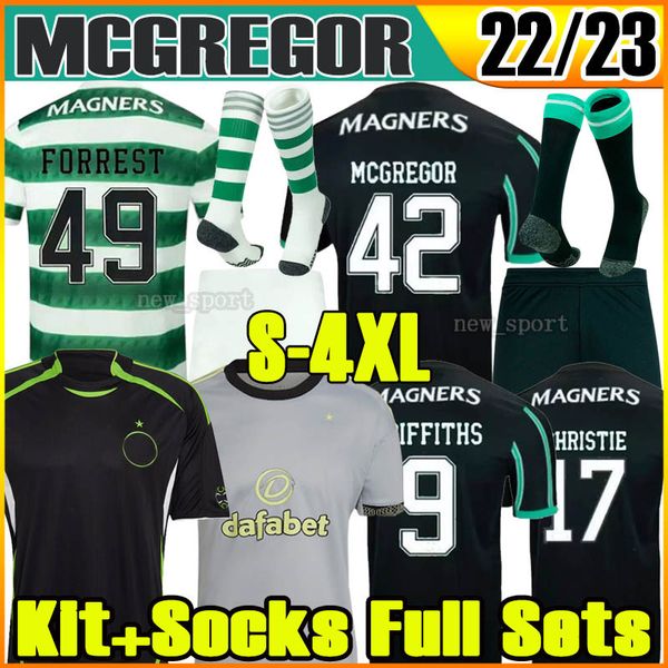 

3xl 4xl 22 23 celtic soccer jerseys teamgeist edouard brown duffy taylor christie fans player version jersey 2022 2023 home away men kids fu, Black;yellow