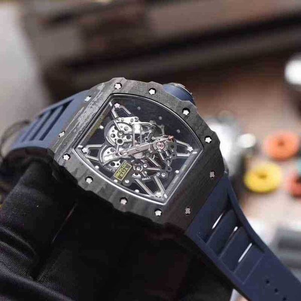 

superclone luxury mens mechanics watch richa milles personality r rm035 same hollow wine barrel full-automatic mechanical watch silicone, Slivery;golden