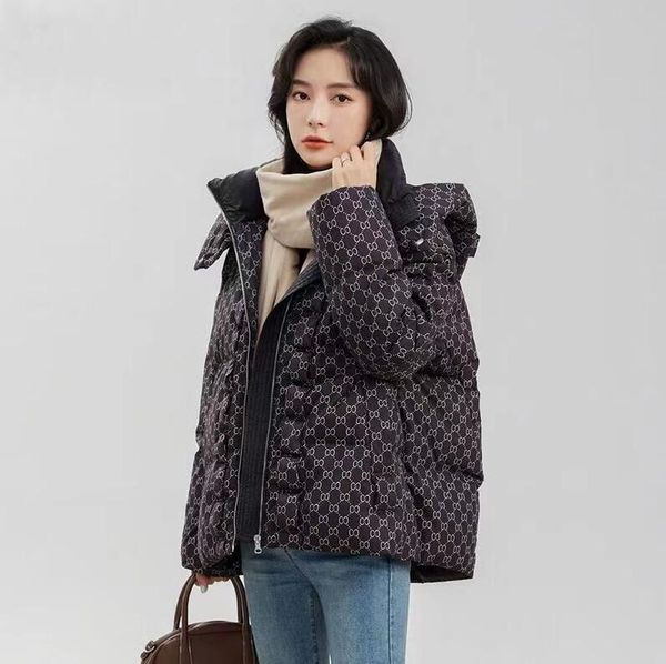 

women's down jacket puff dress knitted hooded splicing sleeve korean candy color off-season clearance design coat, Black