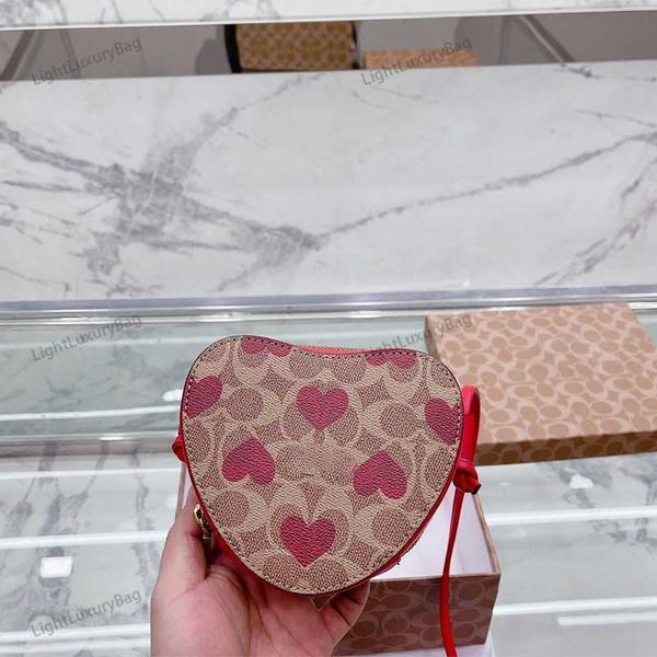 

mini heart shoulder bag designer leather wallet quality crossbody for women classic famous brand shopping purses 220301