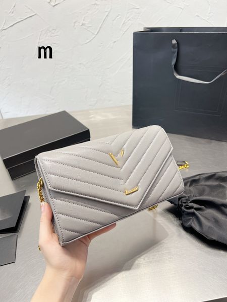 

shoulder bag luxury tote purse handbag message bags cluth classic genuine leather crossbody designers original fashion 5a gold chain 22cm wo