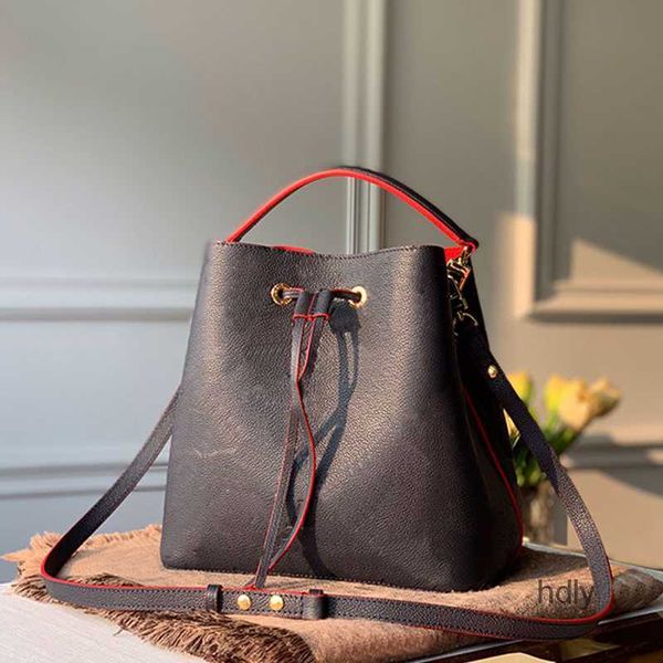 

evening bags handbags large capacity bucket bag women crossbody bags shoulder purse letter embossing leather drawstring removable shoulder s
