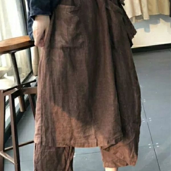 

women's pants capris women pants summer cotton linen pockets elastic waist loose casual irregular thin korean fashion trousers female y, Black;white