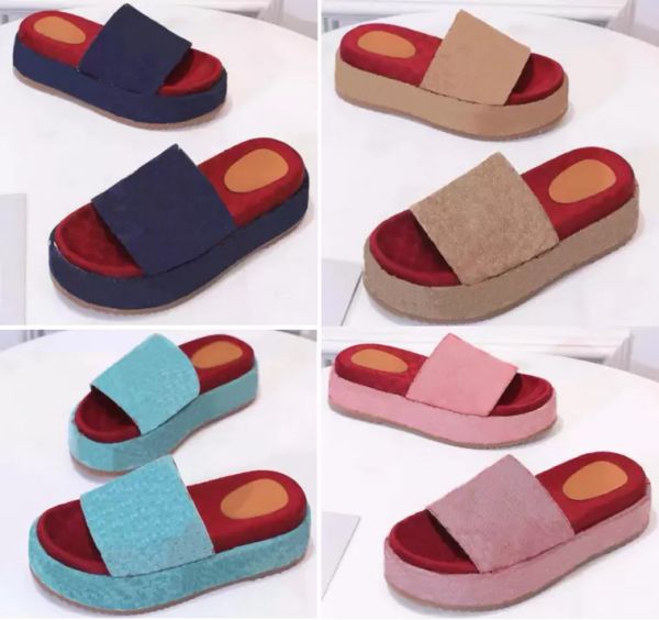 

Designer Women Slippers Alphabet Lady Platform Sandals Outdoor Party Casual Sandal Summer Beach Slipper Colorful Shoes size35-41