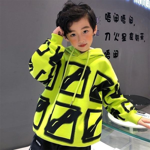 

pullover teenage boys cotton long sleeved warm padded autumn and winter children green sweatshirt 220924, Blue