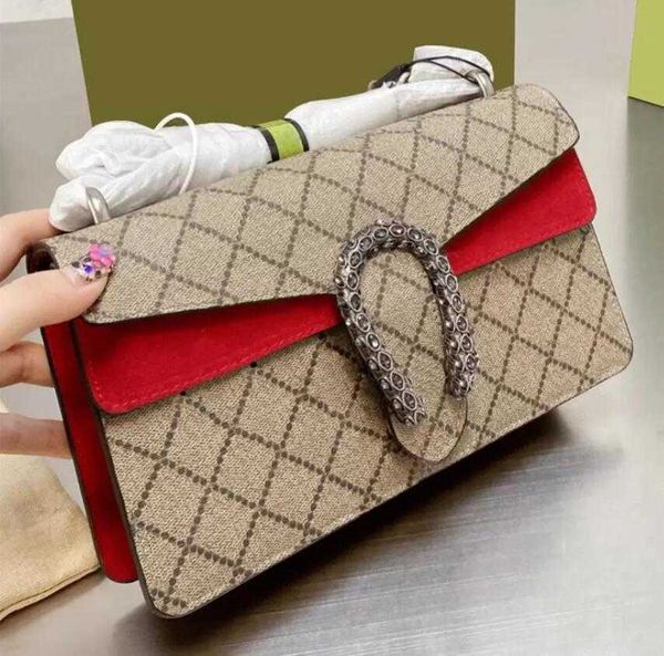 

2022 handbag luxury designers bags shoulder flap crossbody chain bag wallets totes double letters tiger head beads chains hasp square purse