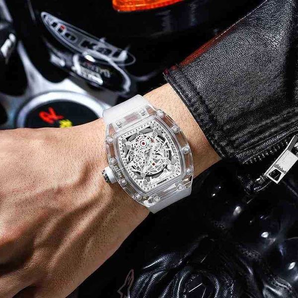 

superclone watches wristwatch designer luxury mens mechanics watch richa milles hollow out mechanical waterproof men's fashion high-gra, Slivery;golden