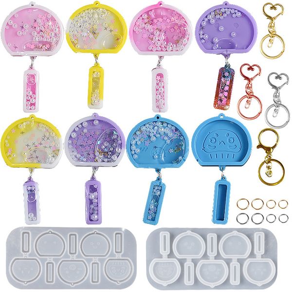 

quicksand resin casting molds silicone resin art shaker mold for charms pendant jewelry keychain decoration diy craft making