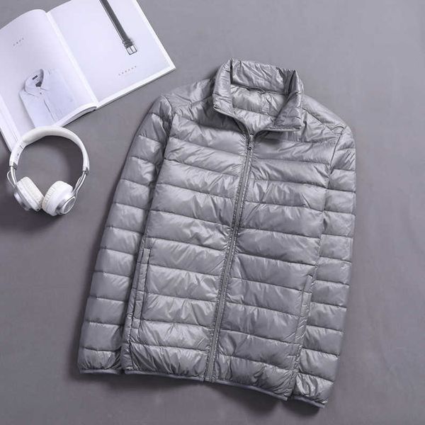 

men's down & parkas fall/winter out of season light down jacket stand collar short casual outdoor warm coat large size loose, Black
