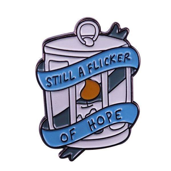 

other fashion accessories still a flicker of hope pins hard enamel pins collect funny metal cartoon brooch backpack collar lapel badges, Silver