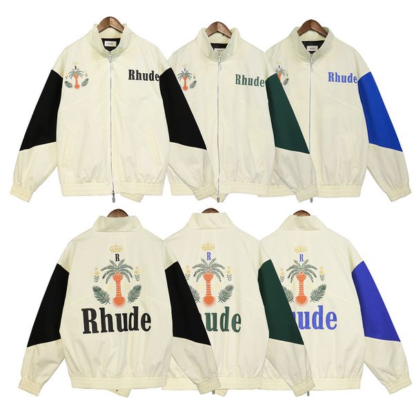 

cardigan outwear coats men women zipper set patchwork jackets 23ss, Black;brown