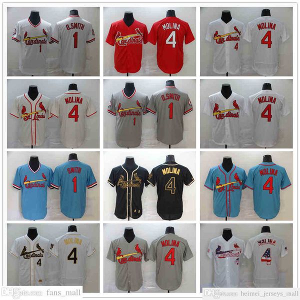 

mitchell and ness baseball jersey vintage 1 ozzie smith stitched 4 yadier molina jersey 46 paul goldschmidt jerseys black white gold red blu, Blue;black