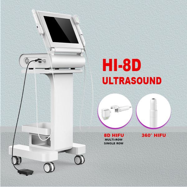 

8d multi-functional beauty equipment anti ultrasound hifu beauty face lifting anti-wrinkle machine facial skin tightening fat removal body l, Black;white