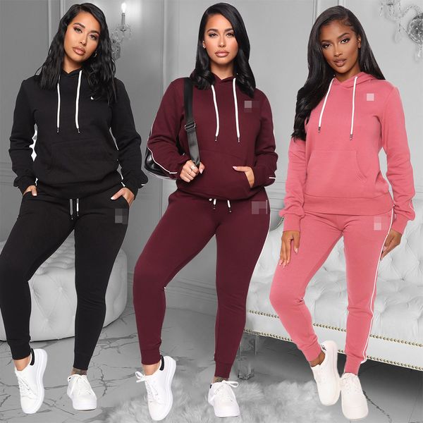 

fashion women's tracksuits autumn winter clothes women sportswear 2 pieces sweatshirt set tracksuit outfit joggers jumpsuit hoodies and, Gray